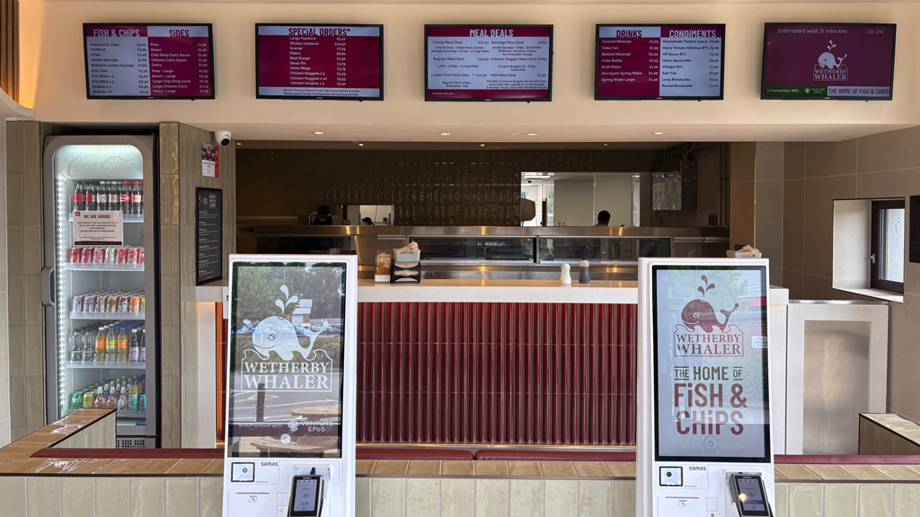 SelfService kiosks and TouchMenu screens in Wetherby Whaler